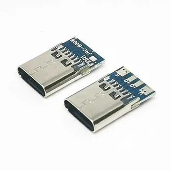 1-10 шт. Разъем USB 3.1 Type C, 14-контактный разъем-розетка, Сквозные отверстия, печатная плата 180, Вертикальный экран USB-C1