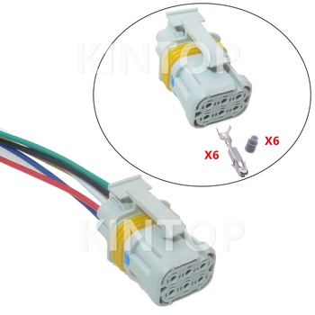 1 Комплект 6-контактных автомобильных пластиковых корпусных розеток с проводами, Автоматический кабельный разъем для подключения проводов