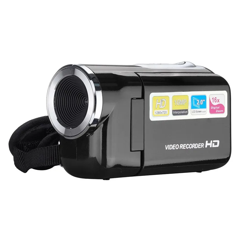 Светодиодная Вспышка Видеокамеры HD 720P Портативной Цифровой Камеры с 4-кратным Цифровым Зумом 2,0-дюймовый TFT ЖК-экран 40AP10 Smart Home Vlog Camera0