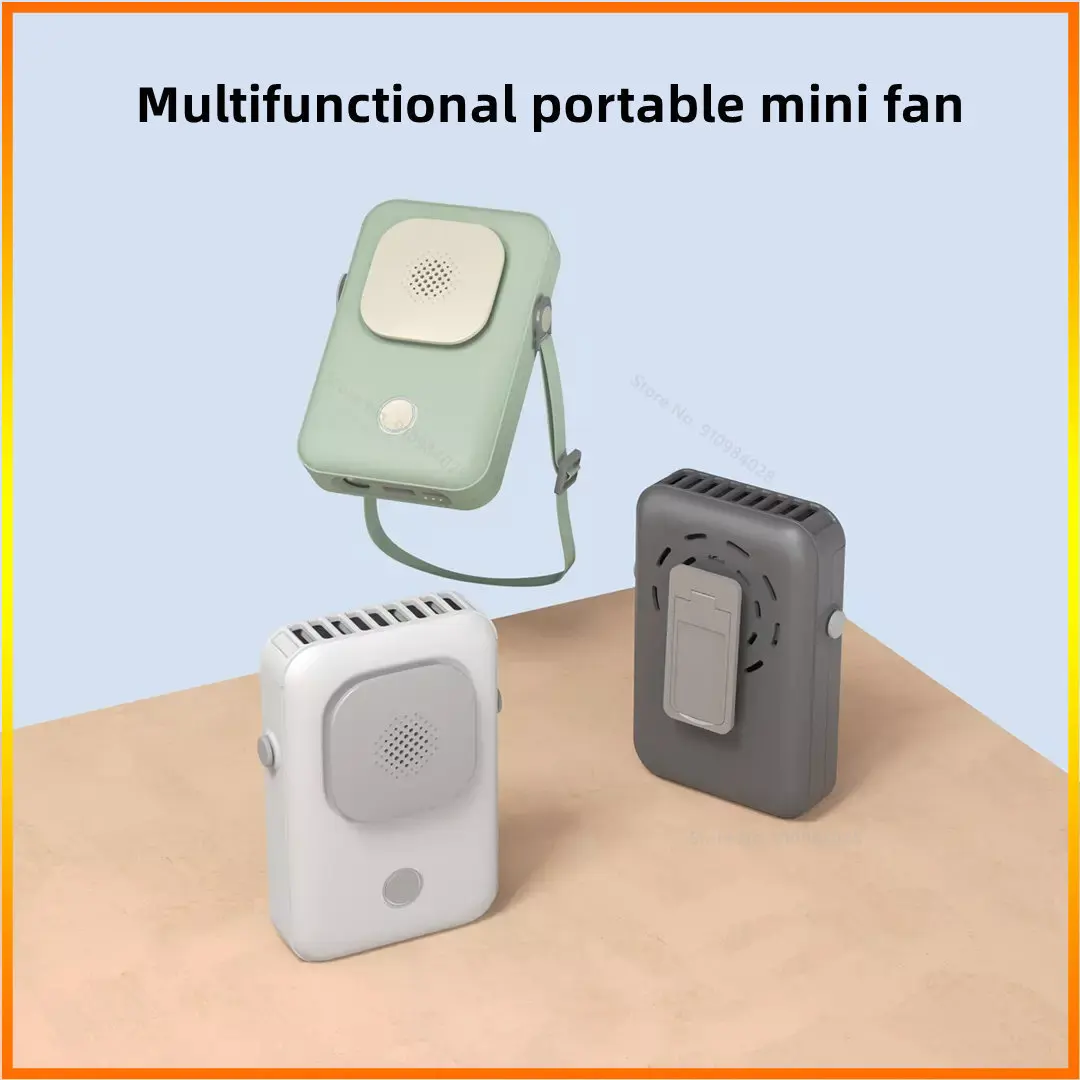 Многофункциональный мини-портативный вентилятор с ароматом, аварийная зарядка через USB, освещение, настольный вентилятор с ароматом, подвесной на шее для Xiaomi0