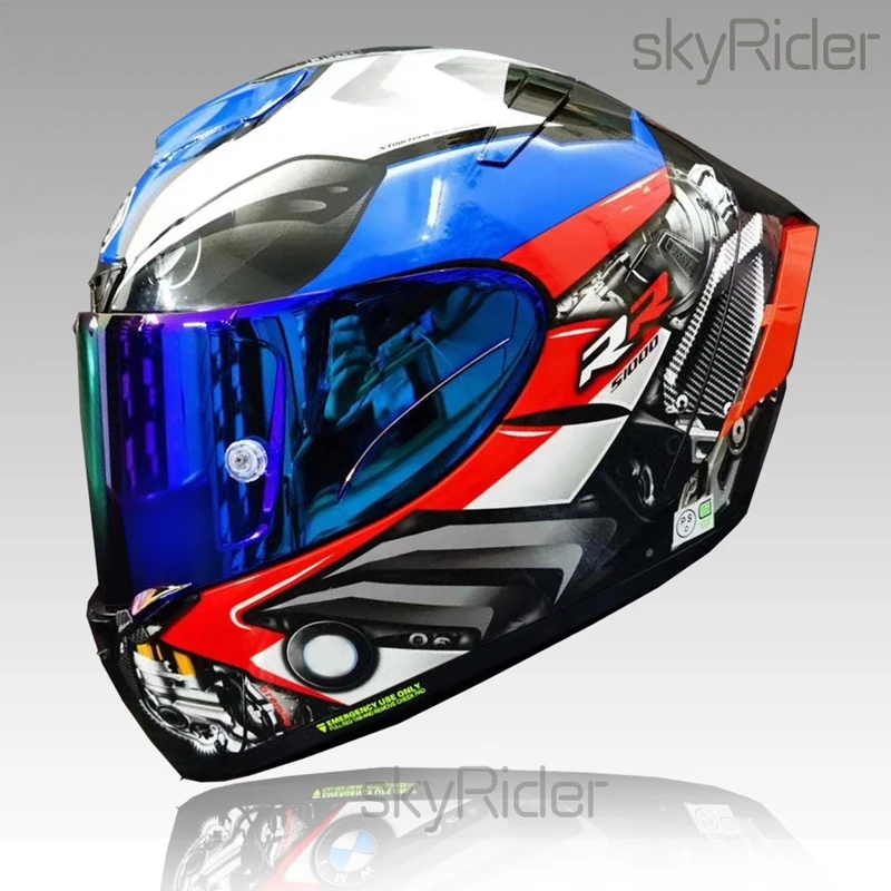 Мотоциклетный шлем X-14 x14 RR1000 с полным лицом, СИНИЙ шлем для верховой езды, Гонки по мотокроссу, Шлем для мотобайка Casco De Motocicleta0