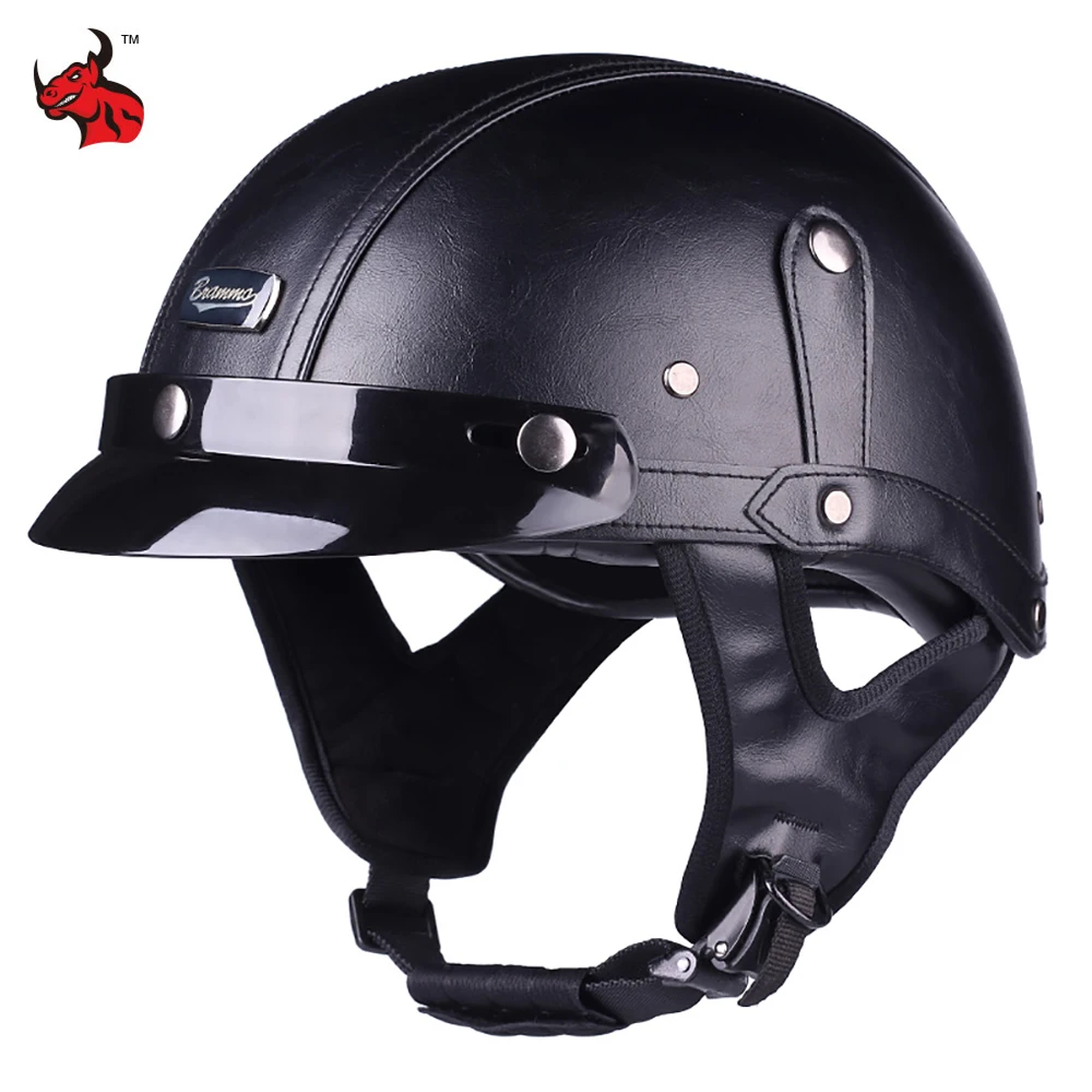 Мотоциклетные шлемы в стиле ретро на половину лица со съемным вкладышем для взрослых, аксессуары для мотоциклов Casco Moto На все сезоны года0