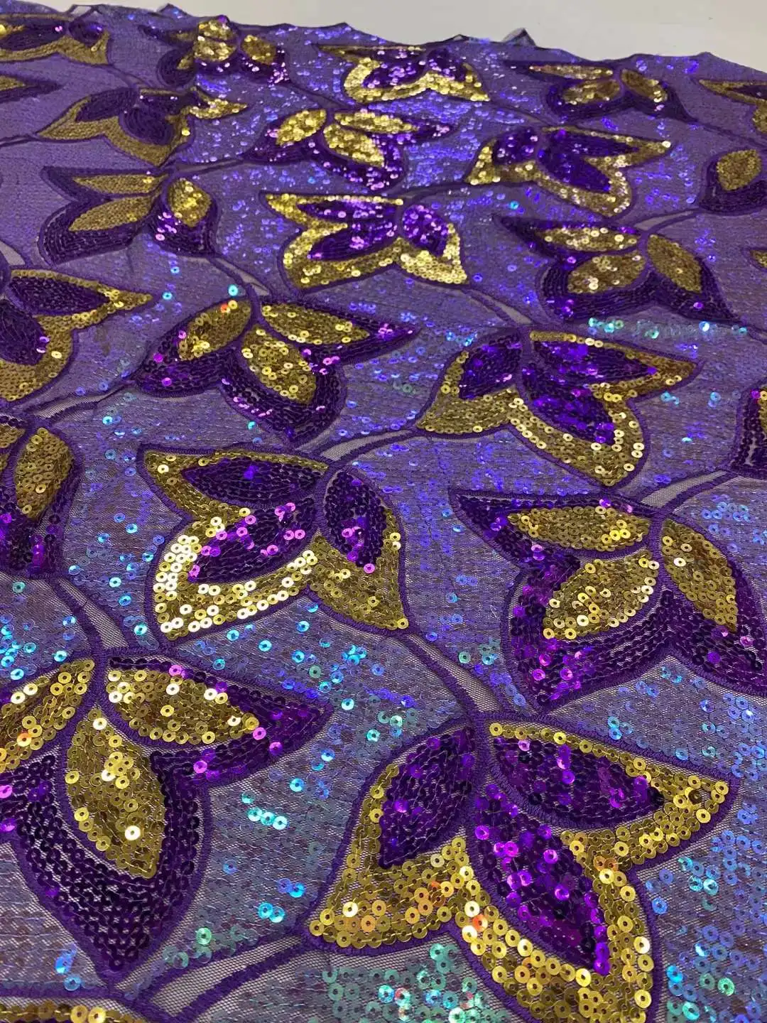 Новая пурпурно-Золотая роскошная африканская кружевная ткань с блестками 2023, французская сетчатая кружевная вышивка, нигерийская свадебная вечеринка, тюлевое кружево0