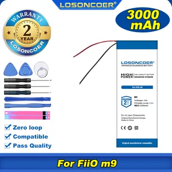 100% Оригинальный аккумулятор LOSONCOER 3000 мАч для плеера Fiio M9