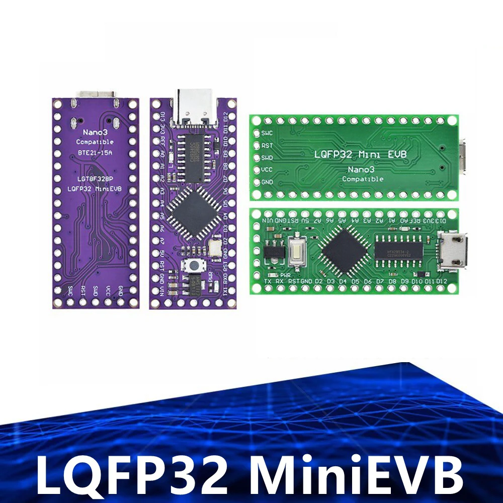 2/1шт LGT8F328P LQFP32 MiniEVB TYPE-C/Micro USB NANO V3.0 LGT8F328P HT42B534-1/CH340C Заменяет для Arduino Необходимый драйвер1