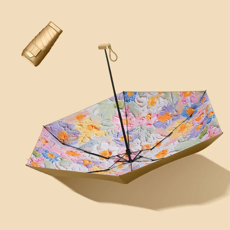 Карманный зонт Мини-зонтики с защитой от ультрафиолета, складной зонтик от дождя, женский солнцезащитный парагвай, портативный для подарков в путешествиях1
