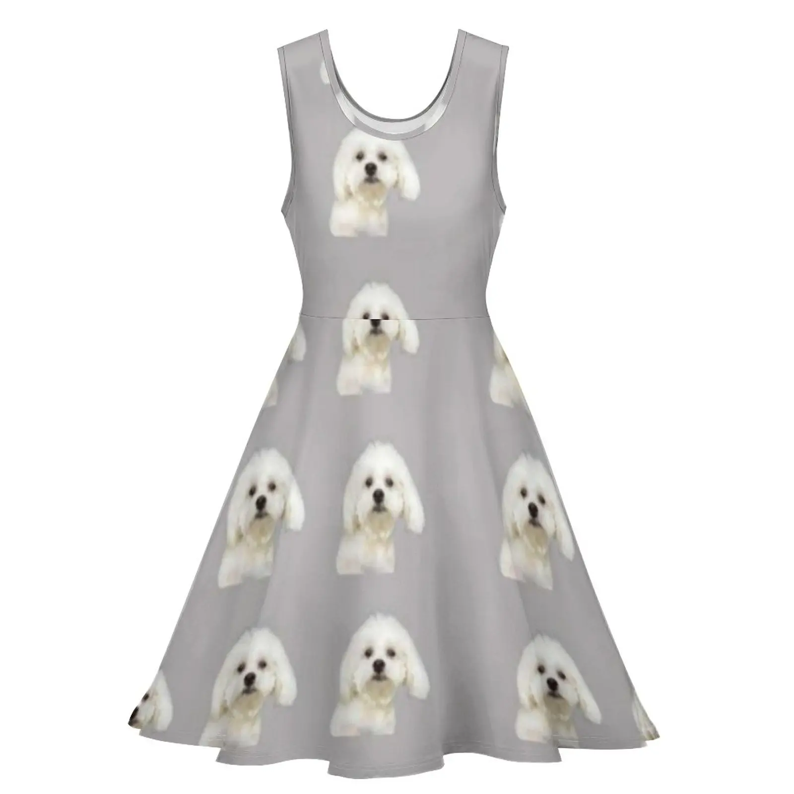 Платье для собак, Мальтийские вечерние дешевые платья, повседневное цельнокроеное платье с рисунком для девочек1