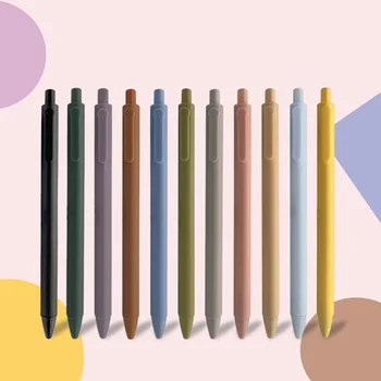 2шт Гелевая ручка Macaroon Color Press 0,5 мм, гелевая ручка Smooth Mo Landi Color, Студенческие стационарные принадлежности