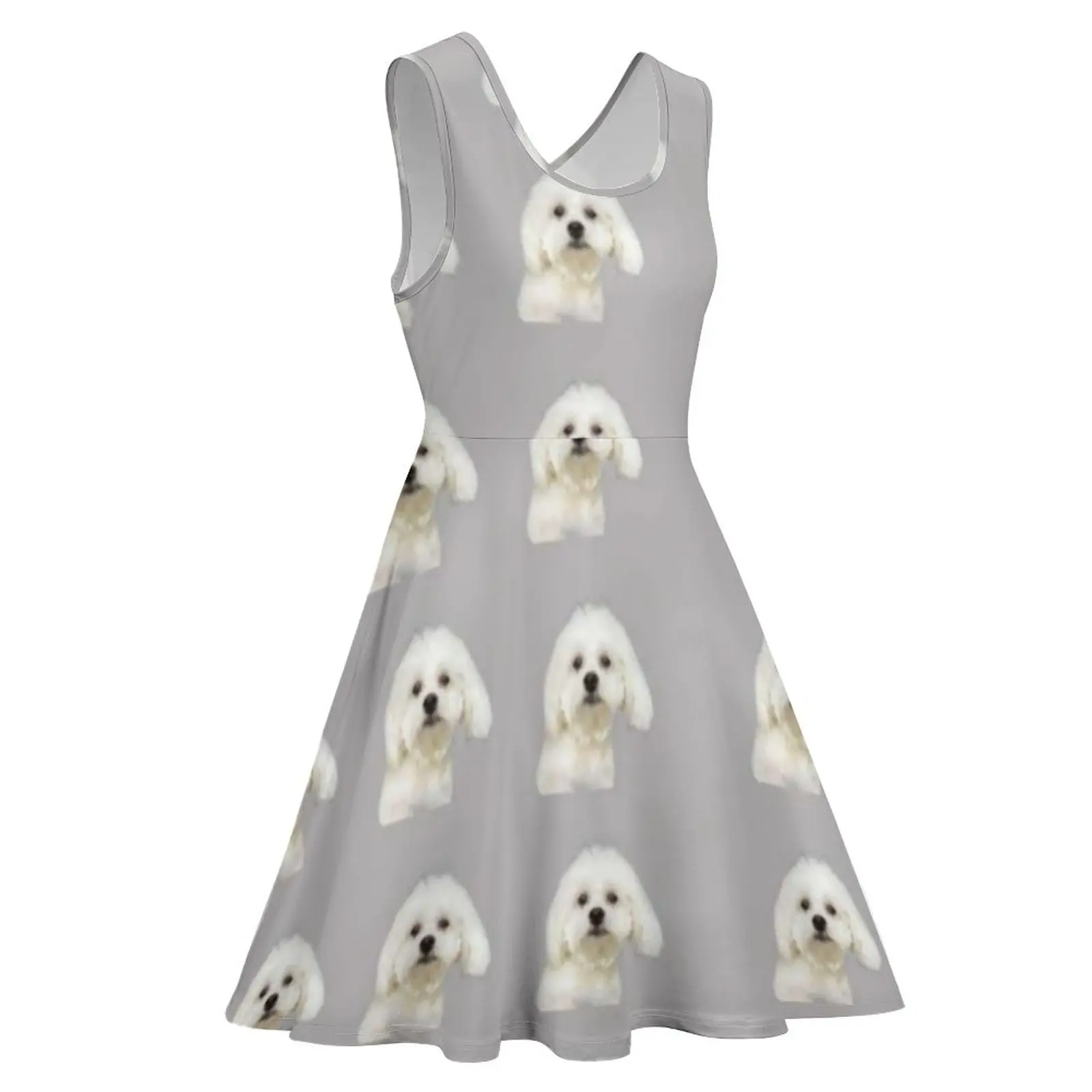 Платье для собак, Мальтийские вечерние дешевые платья, повседневное цельнокроеное платье с рисунком для девочек2