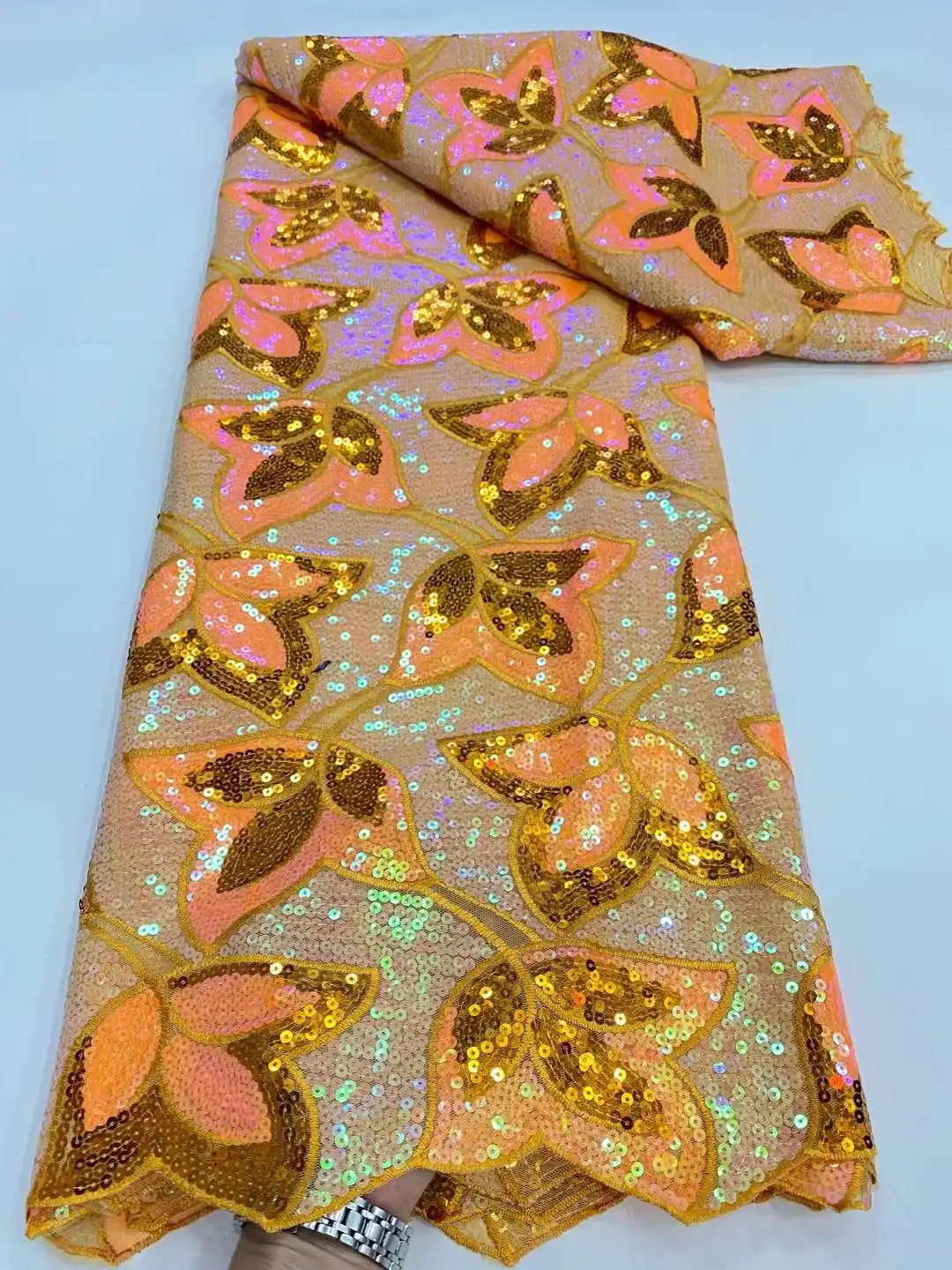 Новая пурпурно-Золотая роскошная африканская кружевная ткань с блестками 2023, французская сетчатая кружевная вышивка, нигерийская свадебная вечеринка, тюлевое кружево2
