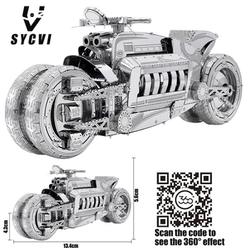 3D Металлическая Модель Коллекция Любителей Мотоциклов Головоломка 1: 16 DIY 3D Модель Мотоцикла Металлическая Модель Обучающая Игрушка