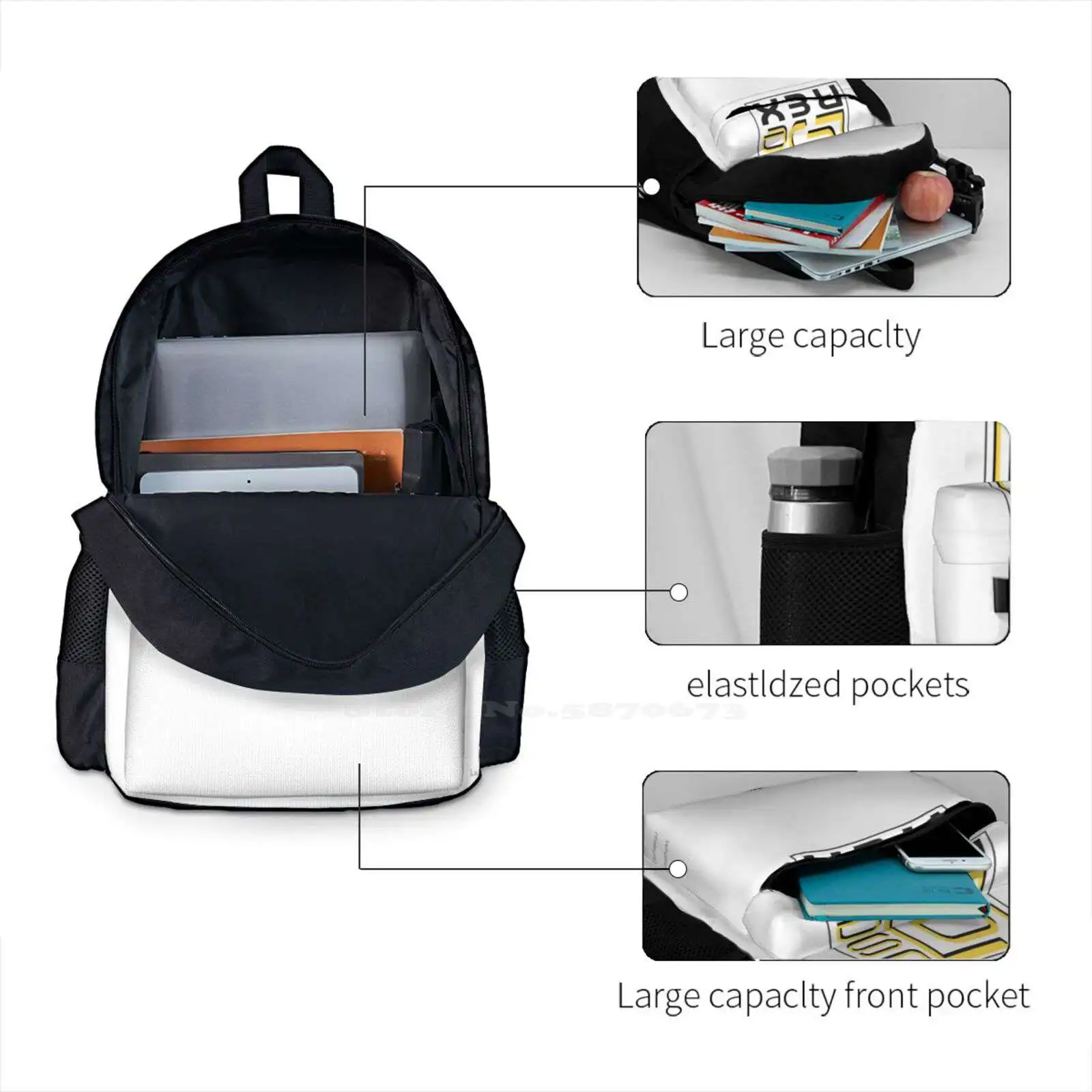Новая Версия Школьной сумки с Квадратным Логотипом, Рюкзак Для Ноутбука Большой Емкости 15 Дюймов3