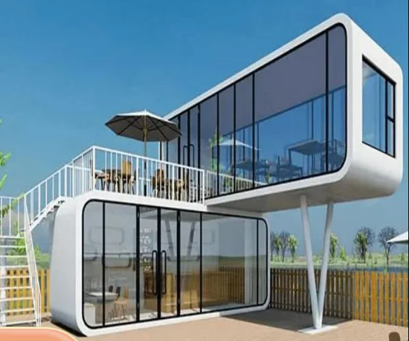 Сборный гостиничный контейнер IOT House, каркас из сборных стальных конструкций класса люкс, жилой модуль Smart Box3
