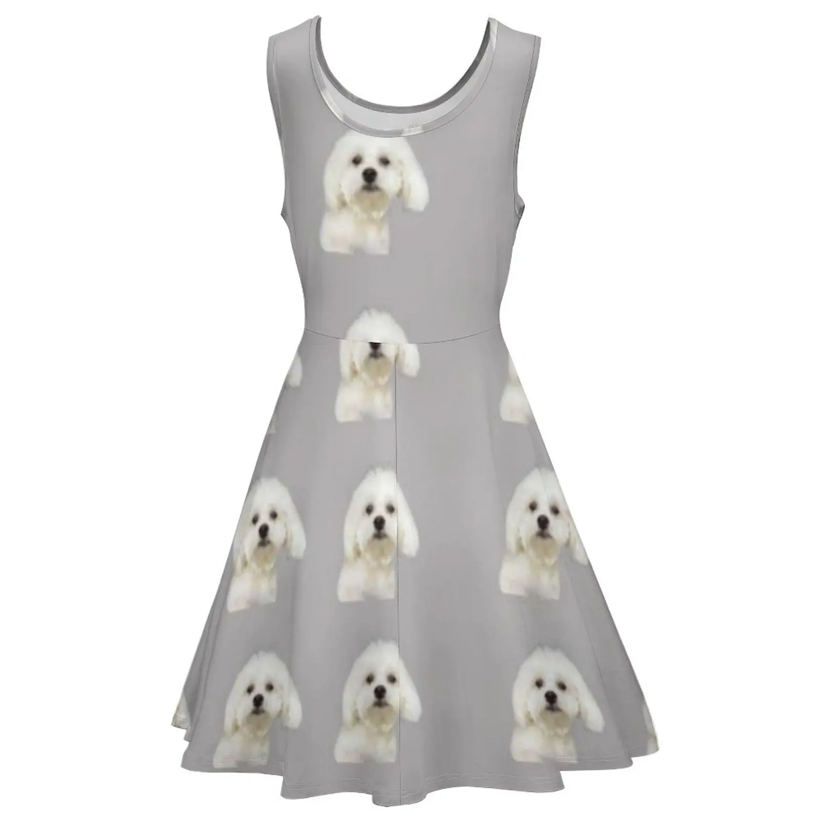 Платье для собак, Мальтийские вечерние дешевые платья, повседневное цельнокроеное платье с рисунком для девочек3
