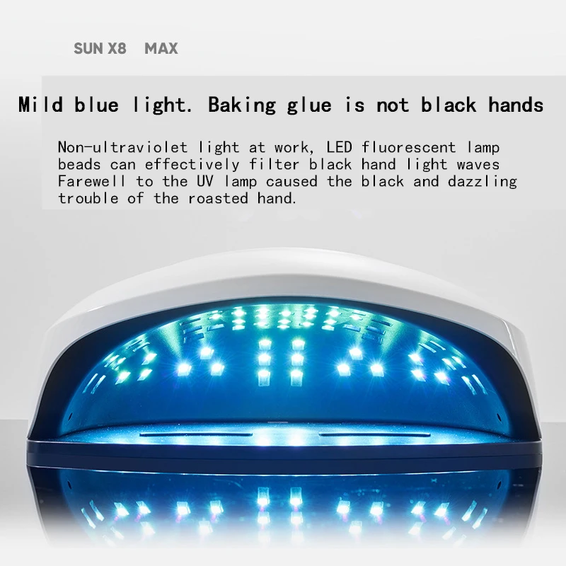 Быстросохнущая Фототерапевтическая машина для ногтей UV LED Лампа для выпечки ногтей с двойным источником света мощностью 150 Вт Сушилка УФ-свет для гелевых ногтей Инструменты для ногтей3