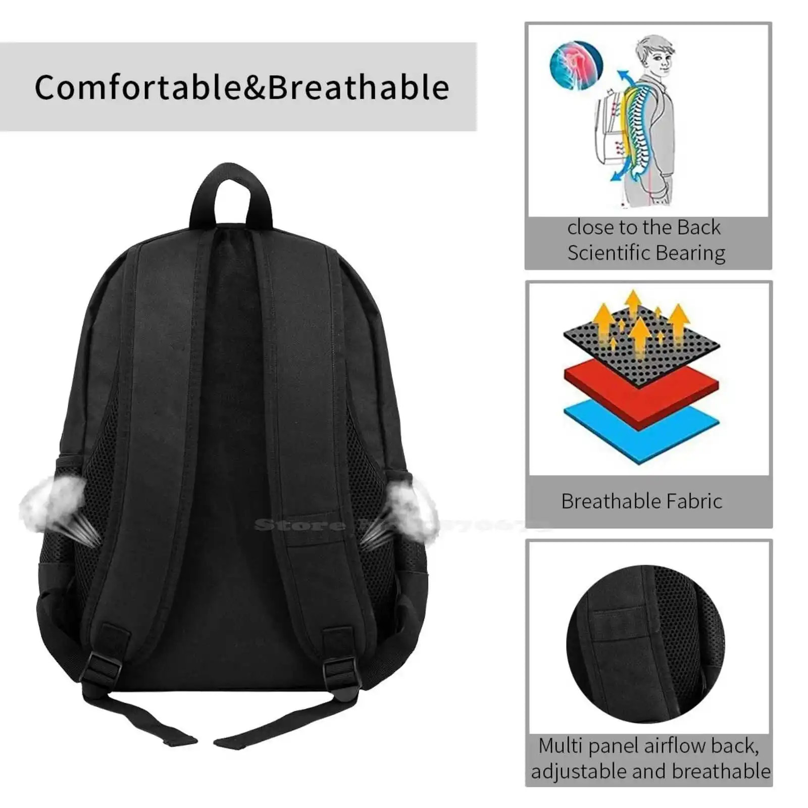 Новая Версия Школьной сумки с Квадратным Логотипом, Рюкзак Для Ноутбука Большой Емкости 15 Дюймов4