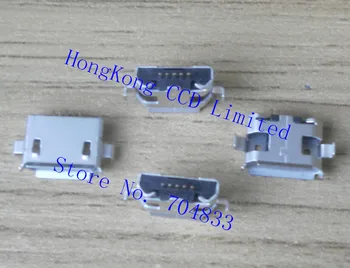 500 шт./лот Разъемы с разъемом 2DIP Micro USB для Moto Photo, 5 контактов, разъем для зарядки данных Micro USB,