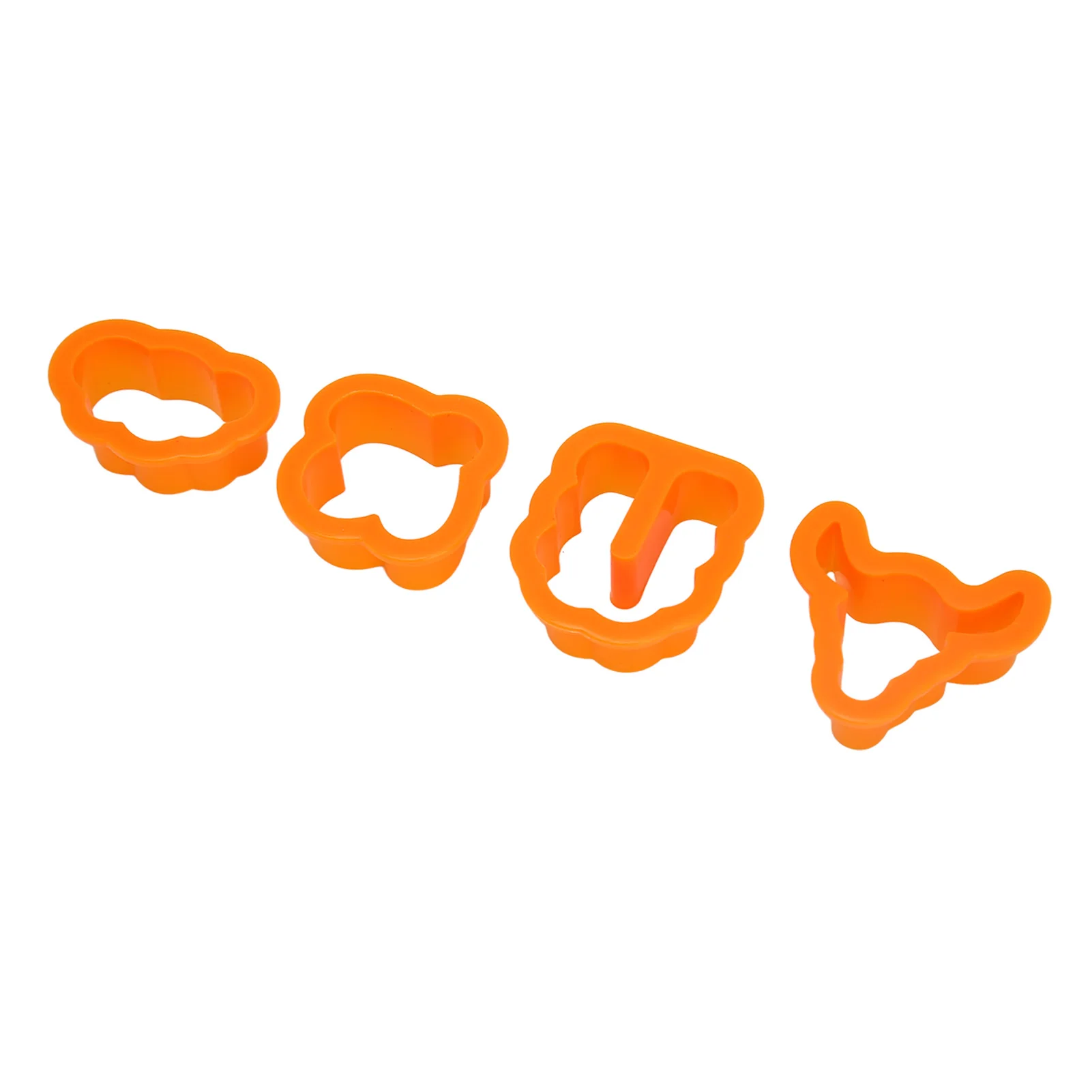 Набор пластилиновых резаков разной формы, удобный захват для рук, пластилиновые резаки небольшого размера из оранжевого пластика для тортов5
