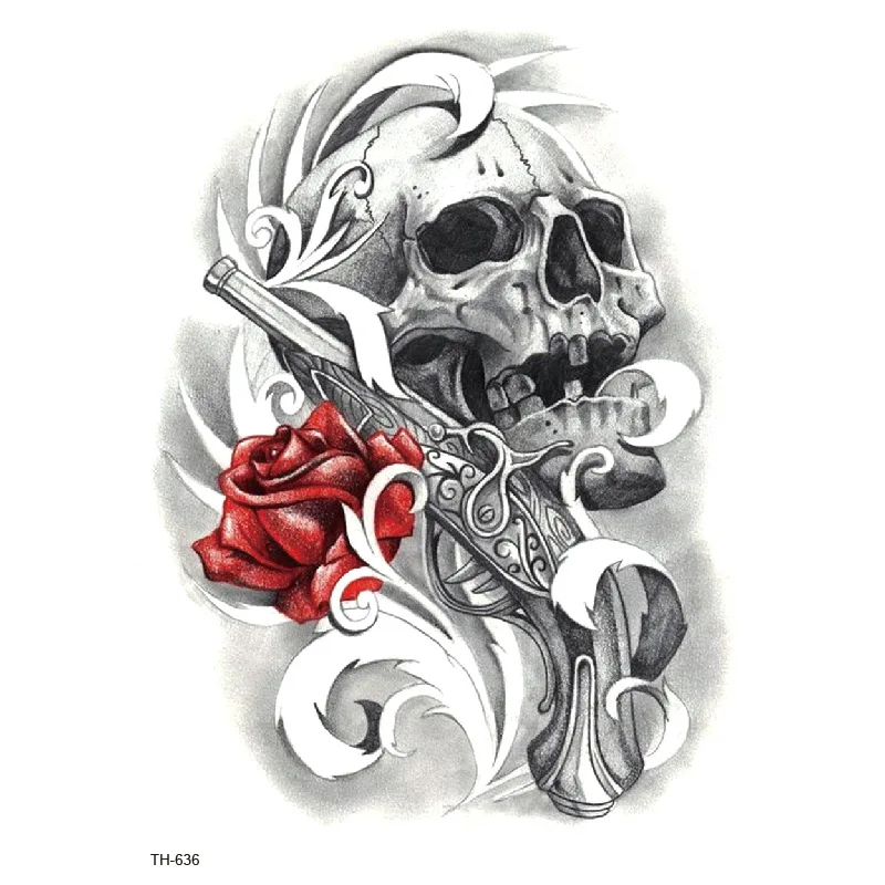 Наклейка с татуировкой в виде цветка на руке, наклейка с татуировкой Эмми, водонепроницаемая татуировка на половину руки5