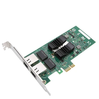82576-T2 Двухпортовая гигабитная сетевая карта PCI-E Адаптер сетевой карты для XP / WIN7 / WIN8 / WIN10