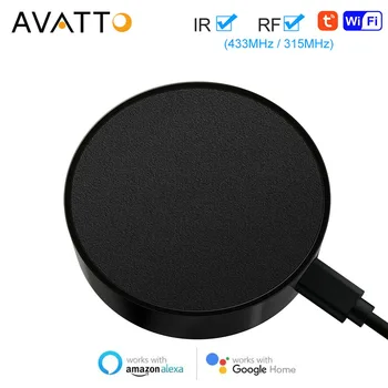 AVATTO WiFi IR RF пульт дистанционного управления для кондиционирования воздуха, Tuya Smart APP Универсальный инфракрасный пульт дистанционного управления, работает для Alexa, Google Home