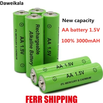 Daweikala New AA battery Аккумуляторная батарея емкостью 3000 мАч NI-MH 1.5 V AA для часов, мышей, компьютеров, игрушек и так далее