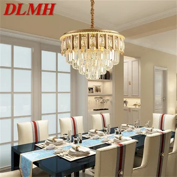 DLMH Люстра Подвесной светильник Postmodern Gold Роскошный домашний светодиодный светильник для украшения гостиной и столовой