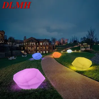DLMH Современные 16 цветов газонных фонарей USB Электрические креативные 3D Белые камни с дистанционным управлением IP65 Декор для сада и парка