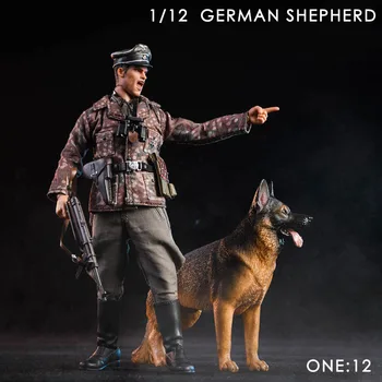 JxK JXK014 Немецкая овчарка в масштабе 1: 12, полицейская собака, волчья собака, собачье животное для 6-дюймовой фигурной модели
