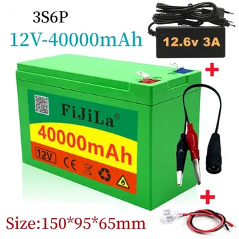 Pack batterie au lithium 18650 12V 40ah + chargeur12,6 V 3a, BMS intégré à haut débit,utilisé pour  pulvérisateur alimentation