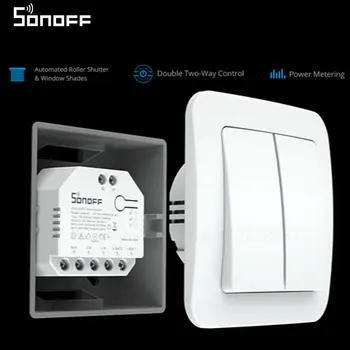 SONOFF DualR3 Двойной МИНИ-Wifi Релейный Модуль DIY Для Измерения Мощности Smart Switch Двустороннее Управление Умным Домом через eWeLink Alexa Google