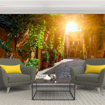 wellyu Пользовательские обои papel parede Римский городской уличный пейзаж пейзаж 3d фон настенный papel de parede para quarto