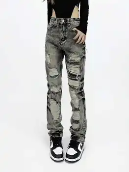X03971 Модные мужские джинсы 2023 для подиума, роскошный известный бренд, европейский дизайн, мужская одежда для вечеринок