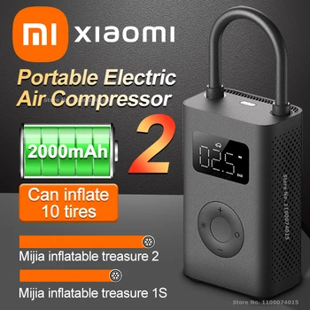 Xiaomi Mijia Electric Air Compressor 2 Портативный светодиодный мультитул Воздушный насос для велосипеда, мотоциклов, автомобильных шин Type C Inflator 2 Treasure