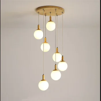 винтажный светодиодный промышленный стеклянный ретро подвесной светильник, круглая железная люстра e27, подвесной светильник, домашний декор, кухонный светильник