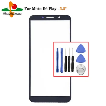 Внешний экран для Motorola Moto E6 Play XT2029 Сенсорный ЖК-дисплей на передней панели, внешняя стеклянная крышка, ремонт объектива, замена