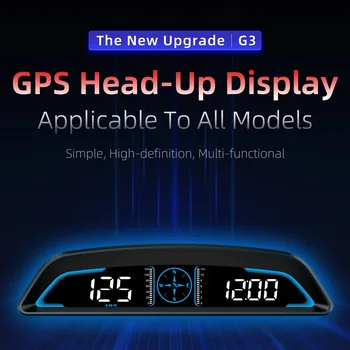 Встроенный в автомобиль HUD-дисплей, автомобильный GPS высокой четкости, сигнализация превышения скорости, одометр, универсальный цифровой спидометр