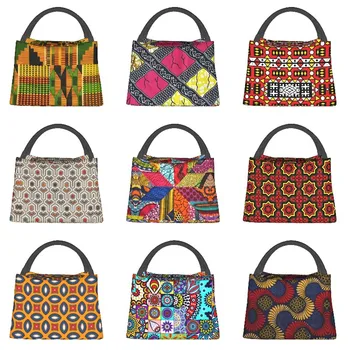 Дизайнерские ланч-боксы из ткани African Kente с традиционным Африканским этническим рисунком, охладитель, контейнер для ланча с тепловой изоляцией от пищевых продуктов