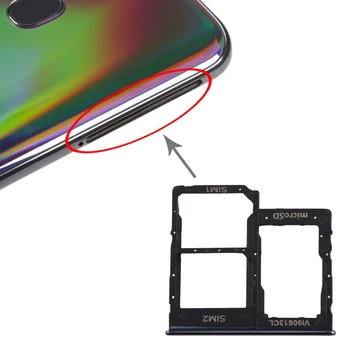 Для Galaxy A40 лоток для SIM-карт + лоток для SIM-карт + лоток для карт Micro SD