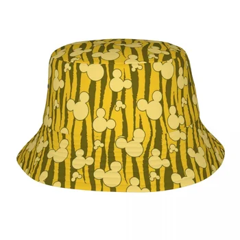 Желтые шляпы с Микки Маусом и Бобом, Аксессуары для головных уборов Жарким летом, Рыболовные шляпы Disney для занятий спортом на открытом воздухе, Унисекс, Шапка Ispoti, складная