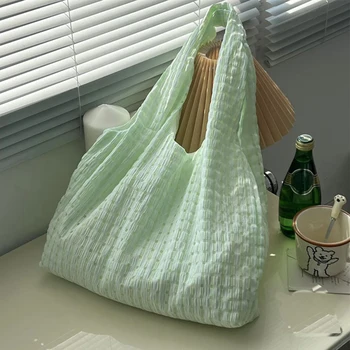 Женская Новая сумка из полиэстера, сумка из пенопластовой ткани, сумка из клетчатой ткани, блуждающая сумка через плечо, женские сумки многоразового использования, бесплатная доставка
