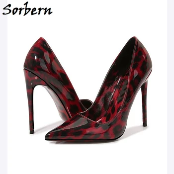 Женские туфли-лодочки Sorbern Leopard 2023, туфли-слипоны на высоком каблуке 12 см, в наличии Обувь, сексуальная обувь для ночного клуба, туфли-лодочки