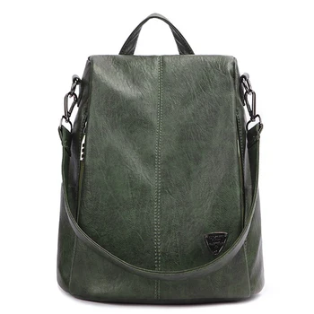 Женский рюкзак-сумка из искусственной кожи с защитой от кражи, высококачественные городские модные рюкзаки с мягкой спинкой для девочек, дорожные сумки mochila feminina