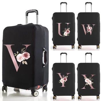 Защита крышки чемодана с 26 розовыми буквами, пылезащитная, устойчивая к царапинам Крышка для багажа, применяется к аксессуарам для чемоданов 18 