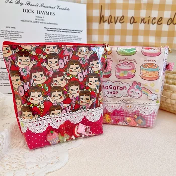 Косметички для девочек из японского аниме Fujiya Peko, мультяшная дорожная сумка Kawaii, сумки для мытья посуды для хранения косметики