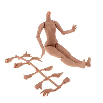 Кукла с 19 суставами тела и руками для аксессуаров для кукол, подходящие подарки (черная кожа)