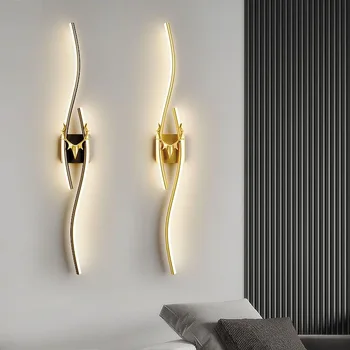 Лампа специальной формы креативная полоса настенный светильник настенный светильник гостиная ТВ фон настенная решетка лестница спальня прикроватная художественная стена