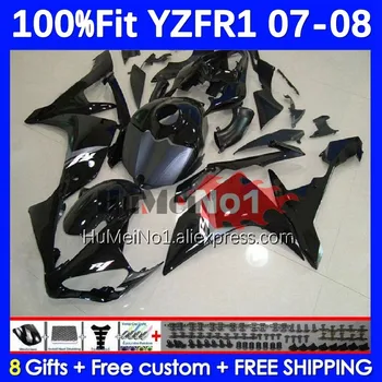 Литьевая форма для YAMAHA YZF-R1 YZF R1 R1 YZF 1000 07-08 56No.33 YZF1000 черная заводская YZFR1 07 08 YZF-1000 2007 2008 Обтекатели