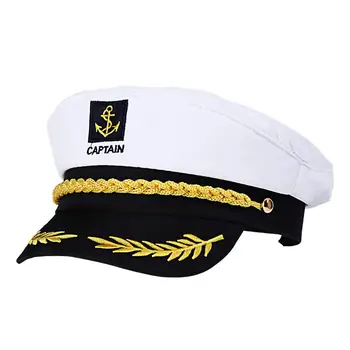 Лучшая яхта для взрослых, лодка, корабль, костюм капитана-моряка, шляпа военно-морского адмирала (белая)