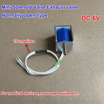 Маленький мини-электромагнитный клапан постоянного тока постоянного тока 6 В, микро медицинский выпускной клапан, нормально открытый N/O Для сфигмоманометра